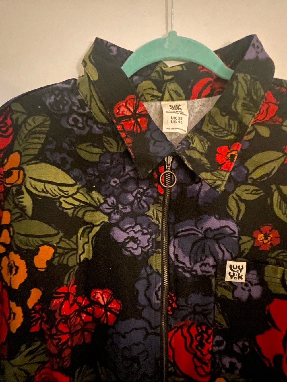 Lucy & Yak Floral Print Short-Sleeve Jumpsuit in Multi - Size 18 - Picture 6 of 14